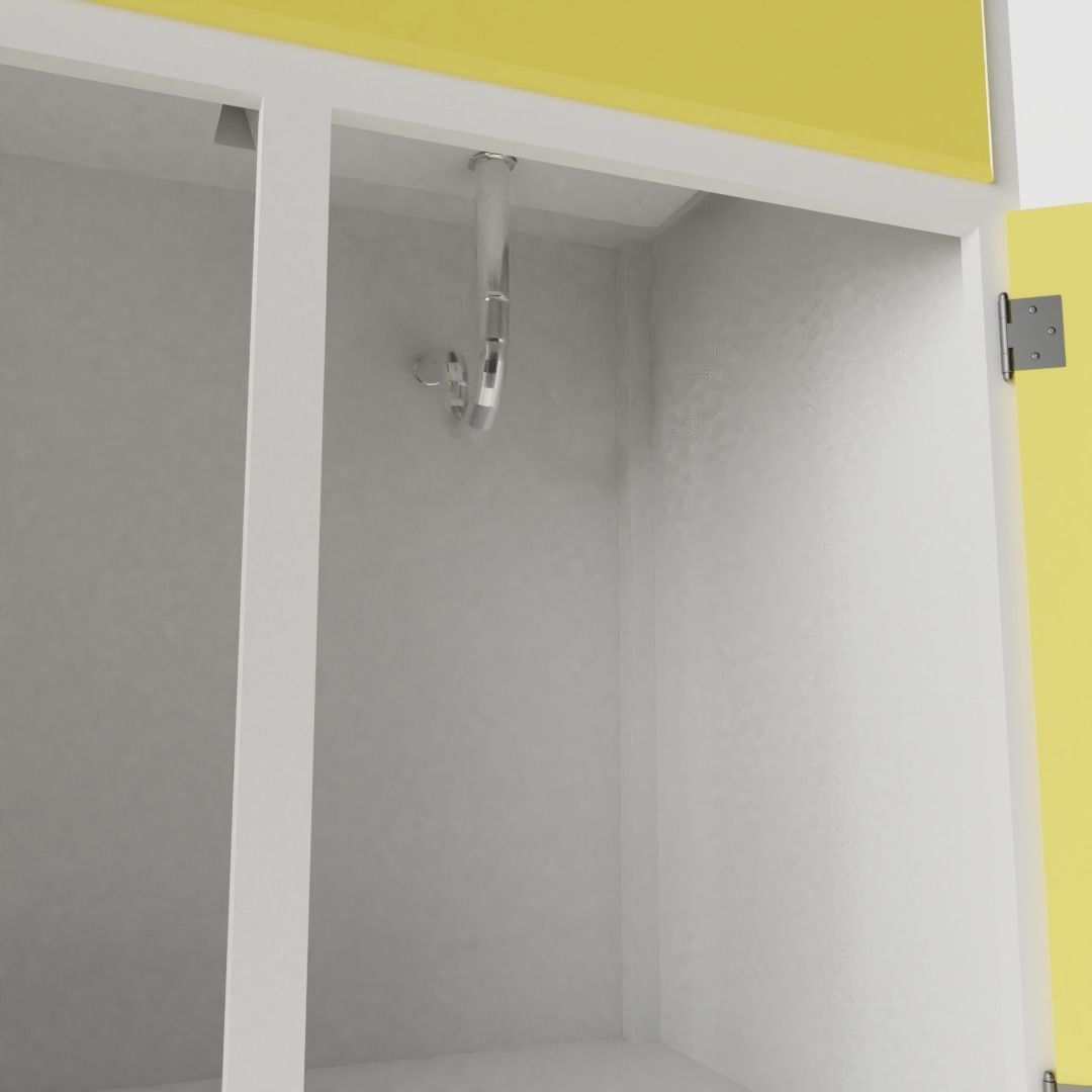 Vintage Kitchen Sink 3D model_3