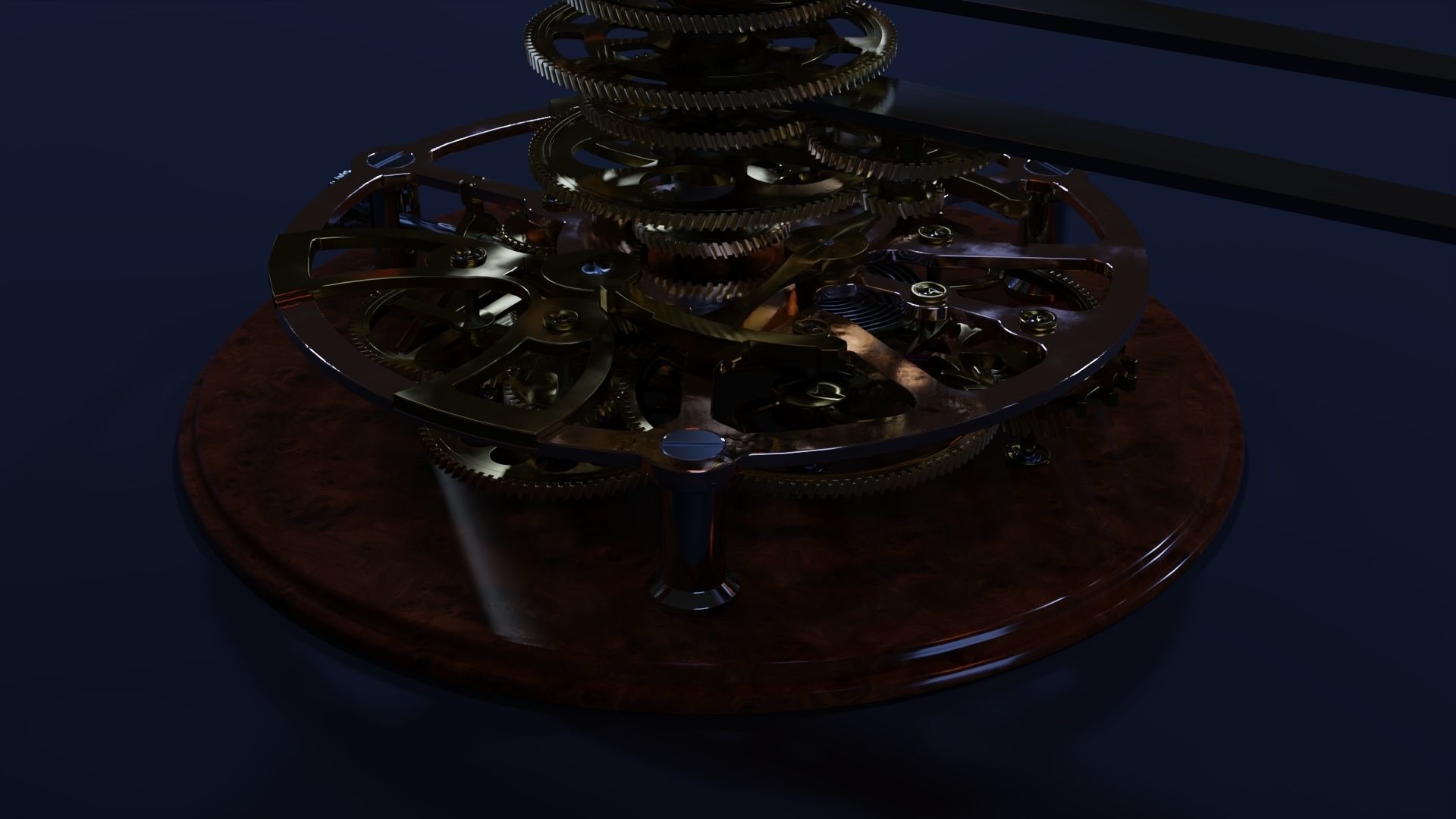 Orrery clock with planets 3D model_5