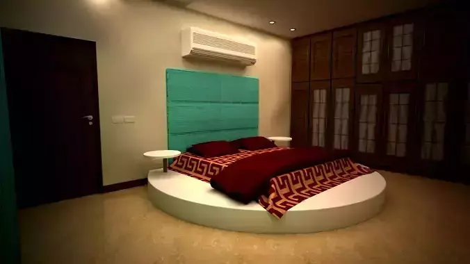 Master Bedroom Design V ray light setup