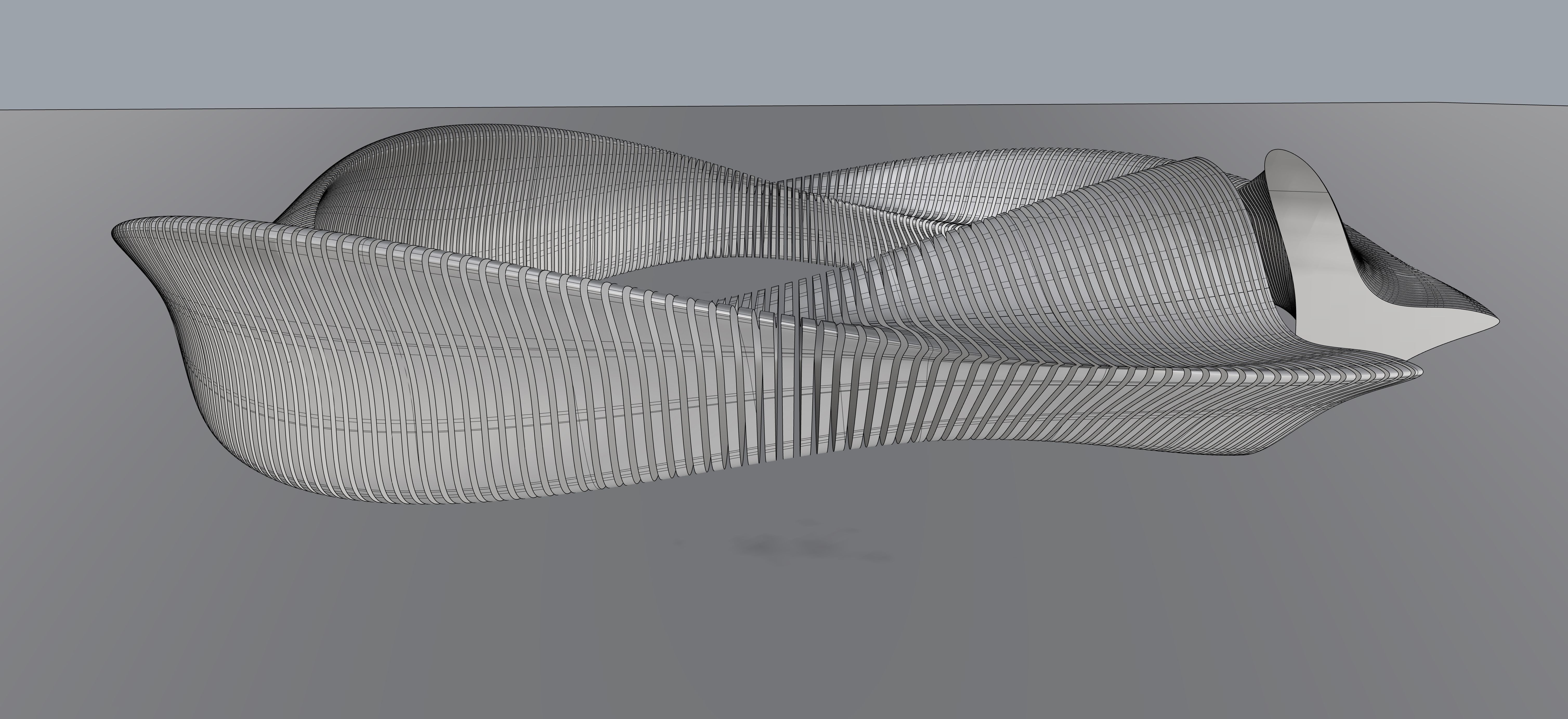 Parametric Tree Bench Seat 3D model_11
