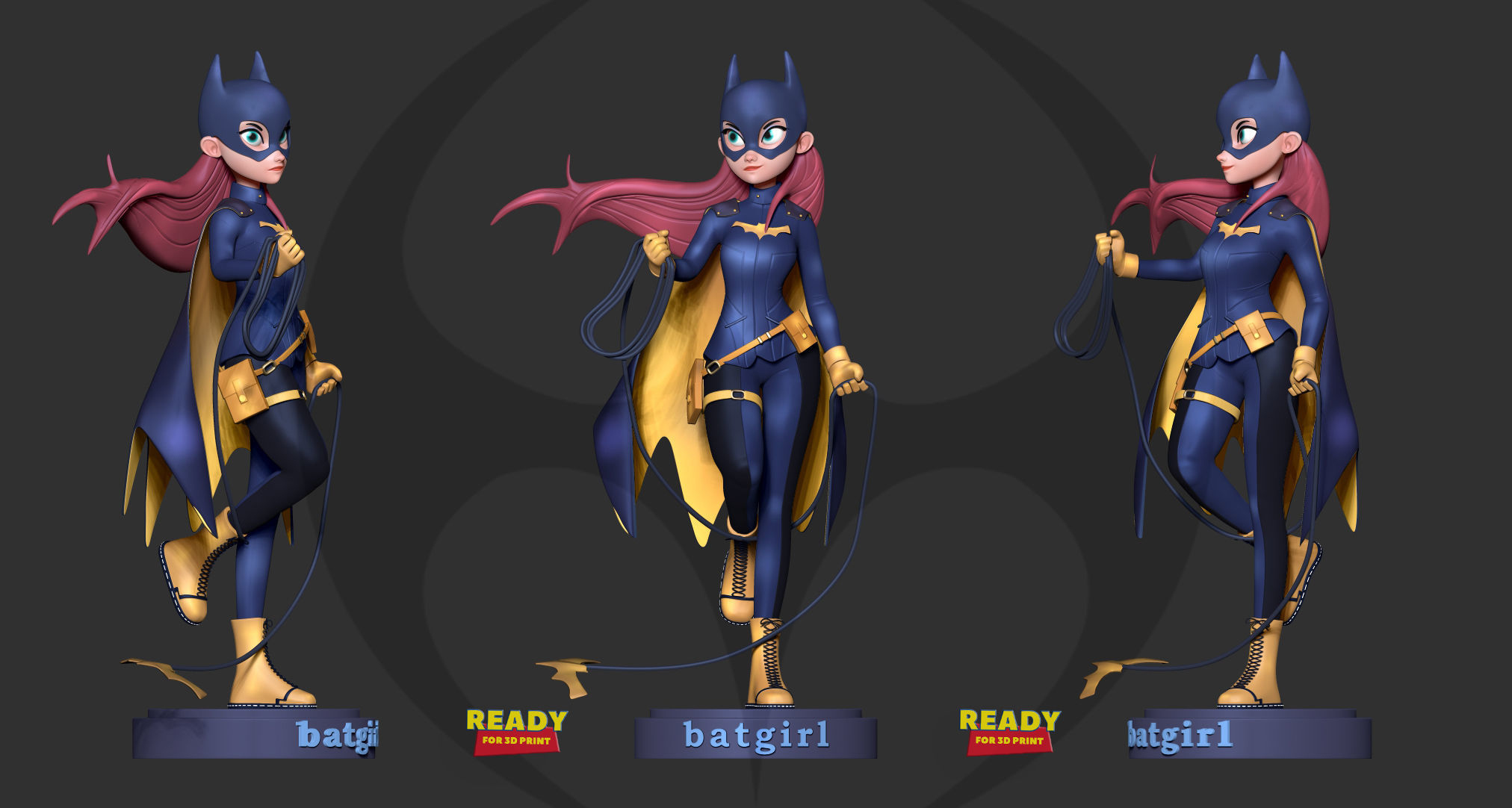 Bat girl 3D print model_1