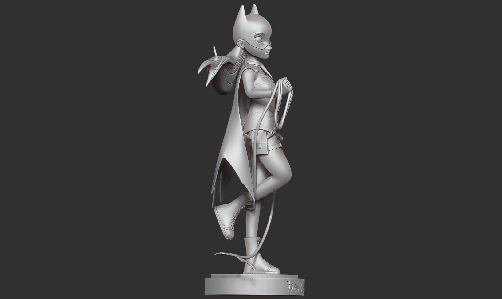 Bat girl 3D print model_16