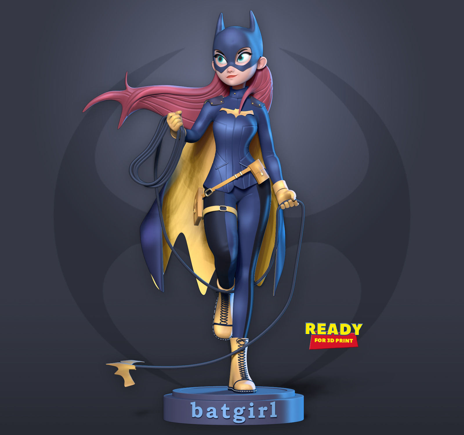 Bat girl 3D print model_8