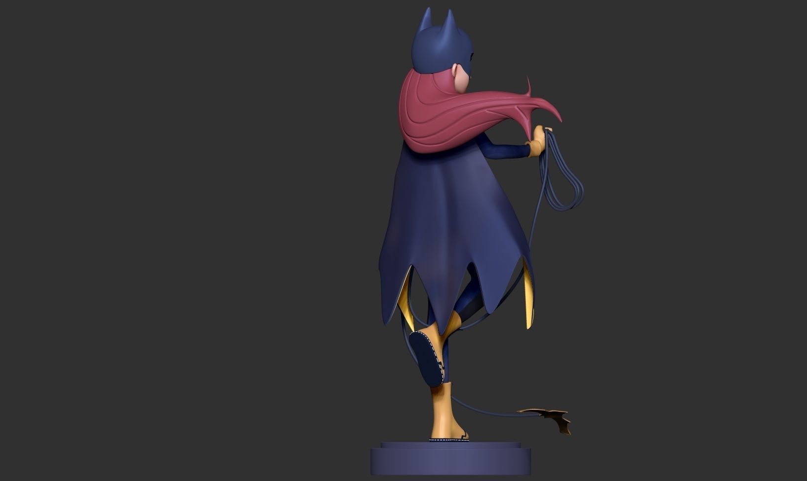 Bat girl 3D print model_21