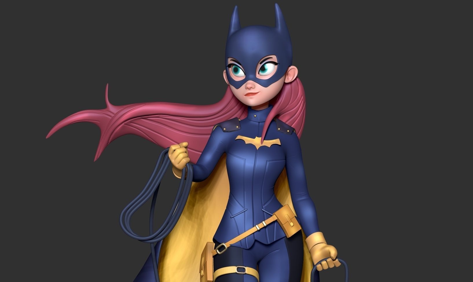 Bat girl 3D print model_7