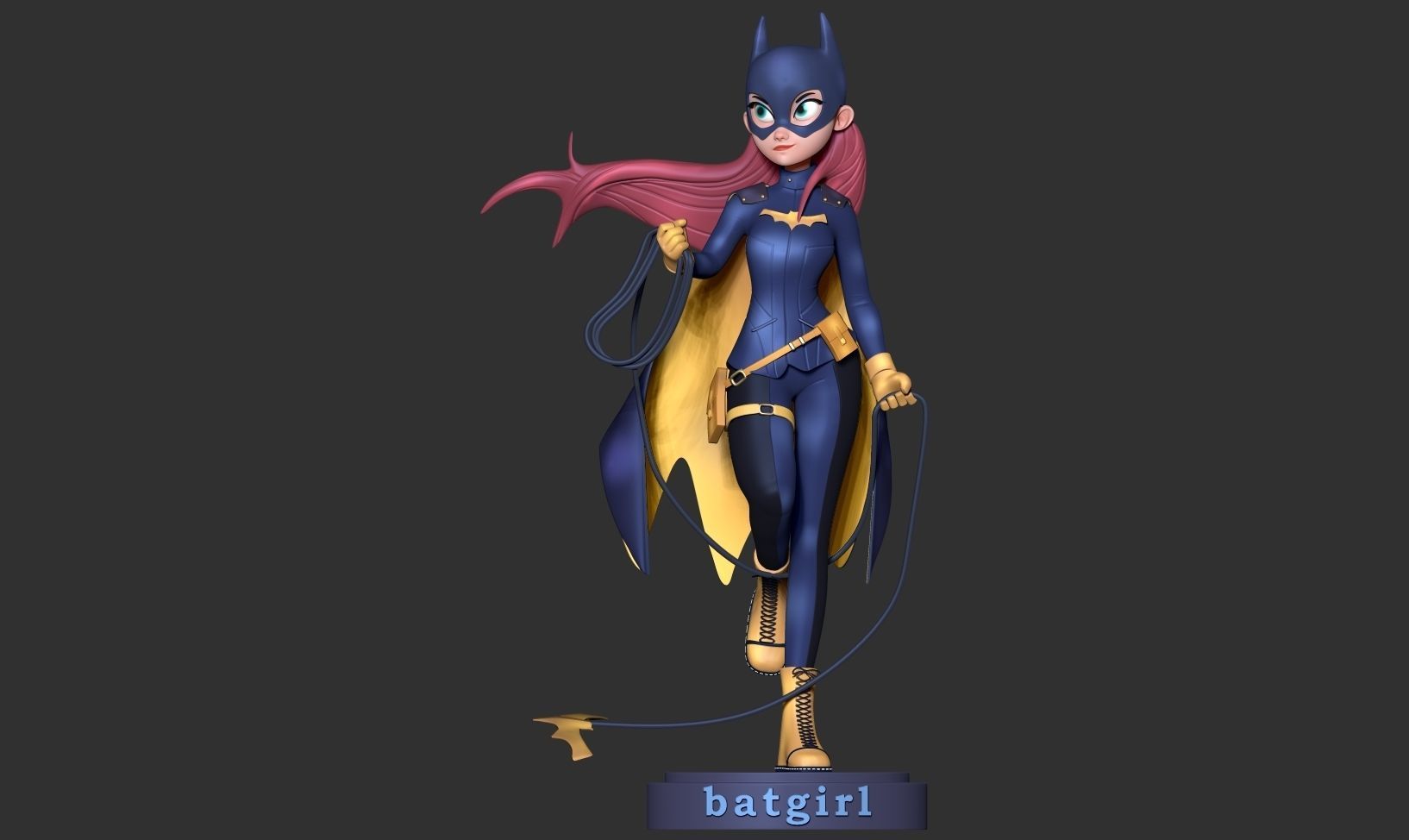 Bat girl 3D print model_20