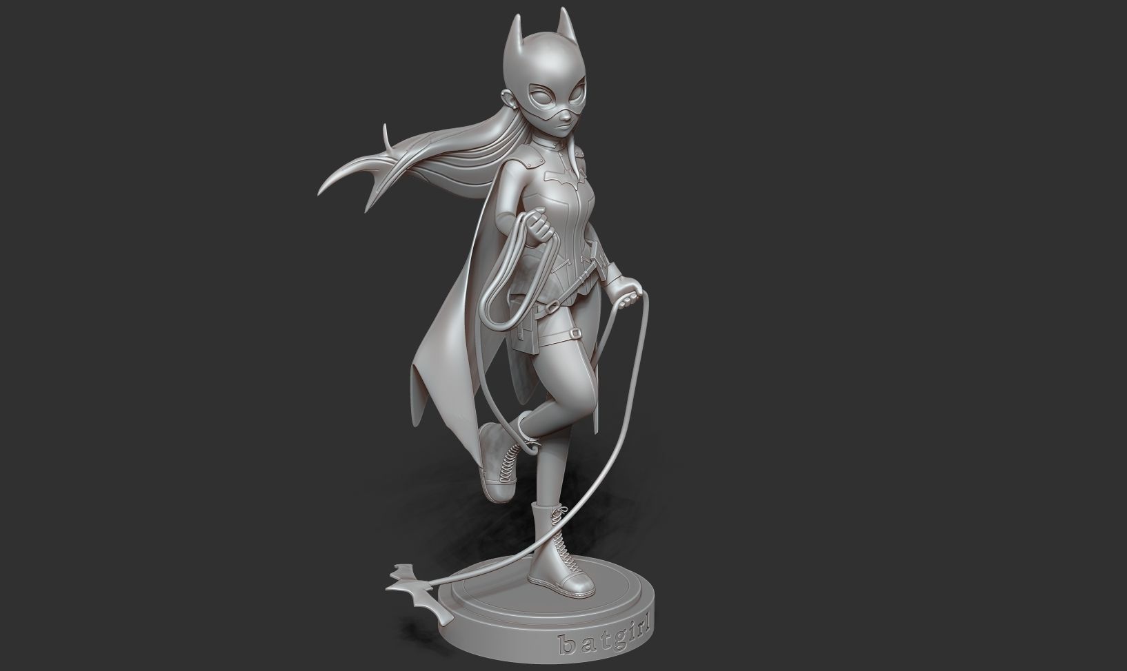 Bat girl 3D print model_13