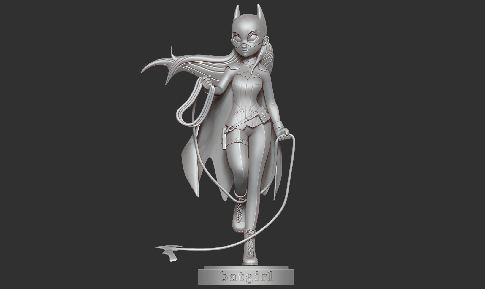 Bat girl 3D print model_17