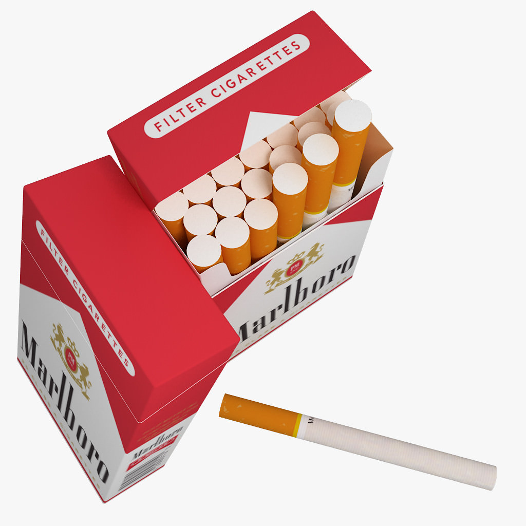 Marlboro cigarette pack v2 3D model_6
