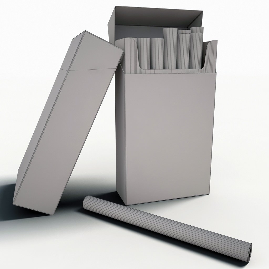 Marlboro cigarette pack v2 3D model_3
