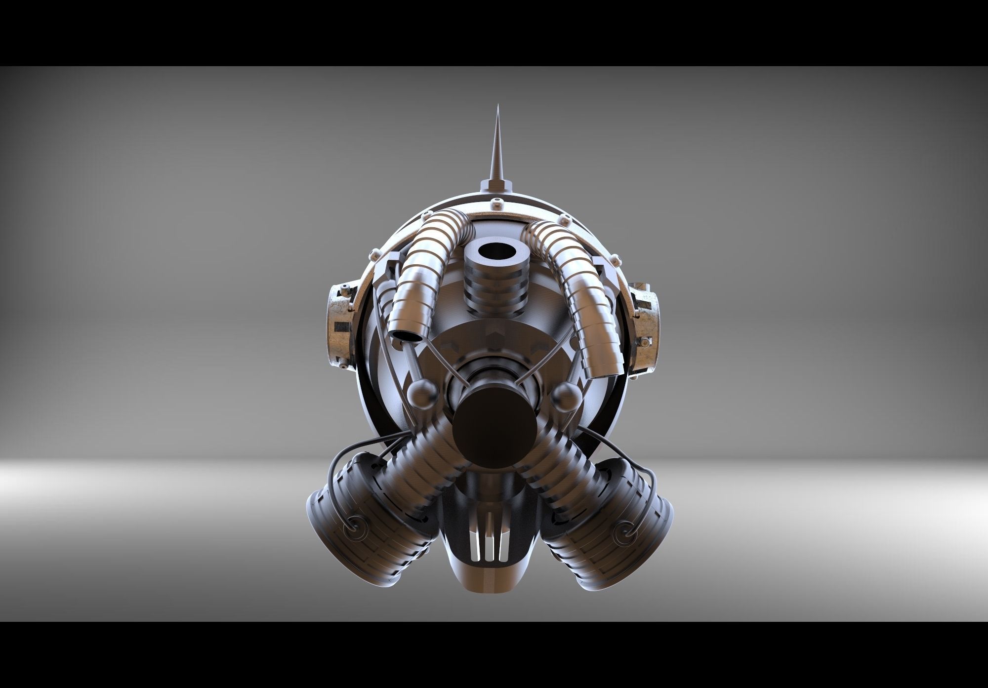 steam head 3D print model_10