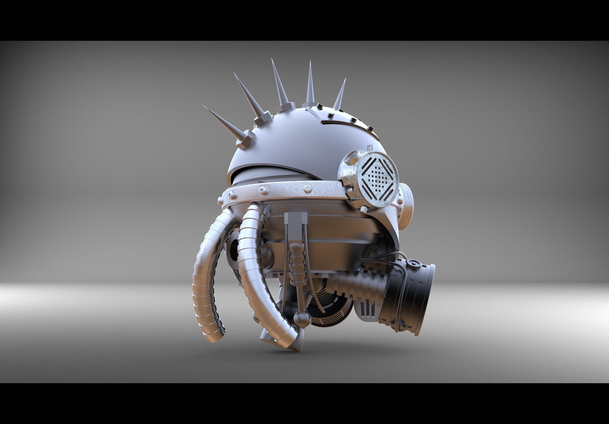 steam head 3D print model_8