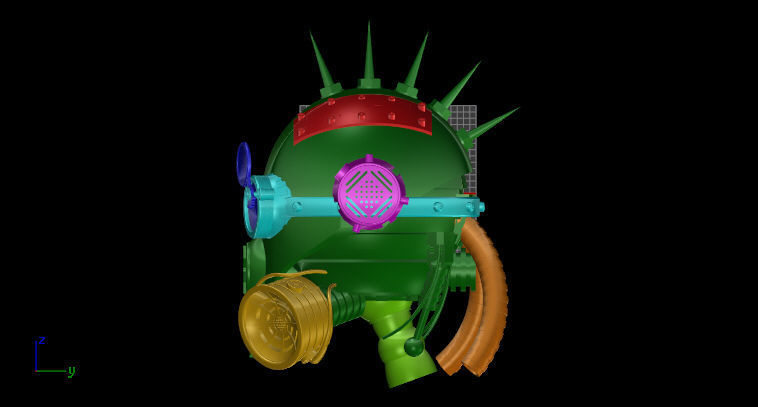 steam head 3D print model_13