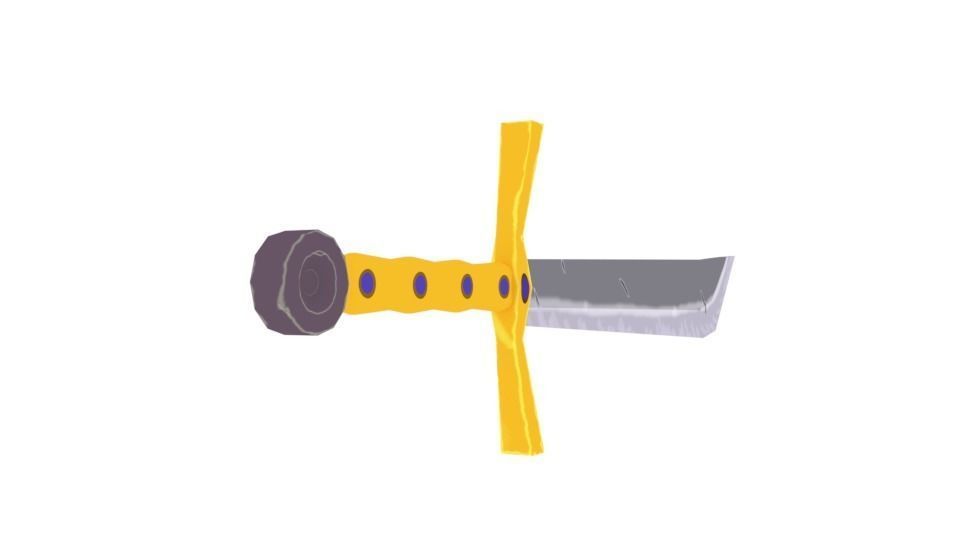 sword 5 Low-poly 3D model_2