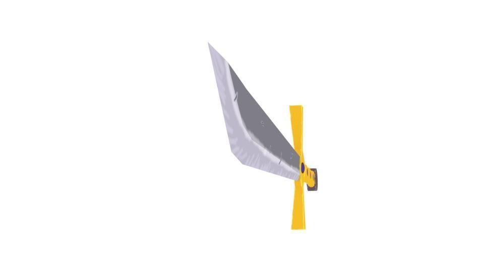 sword 5 Low-poly 3D model_1