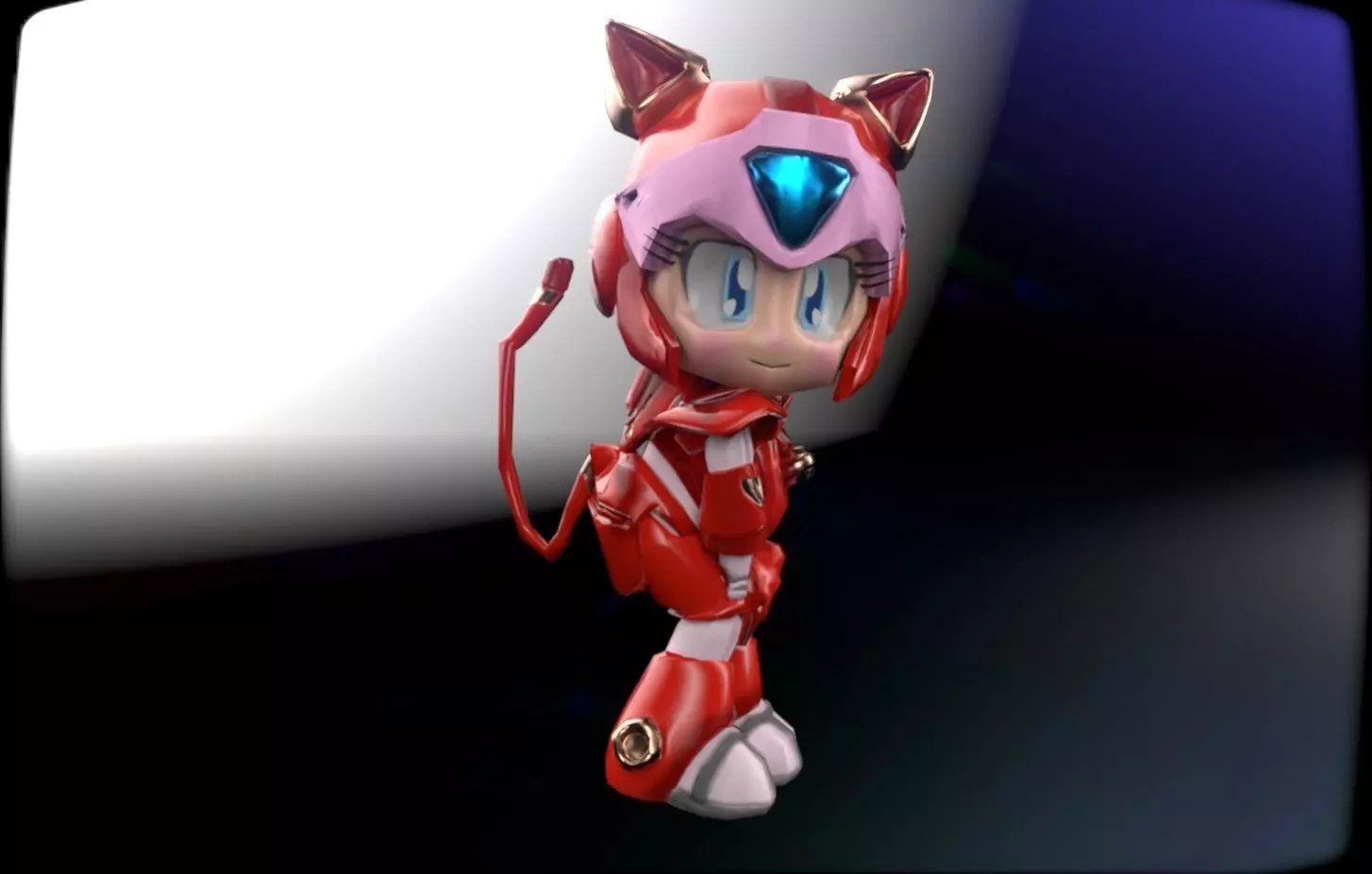 Pururun aka Polly Esther Low-poly 3D model