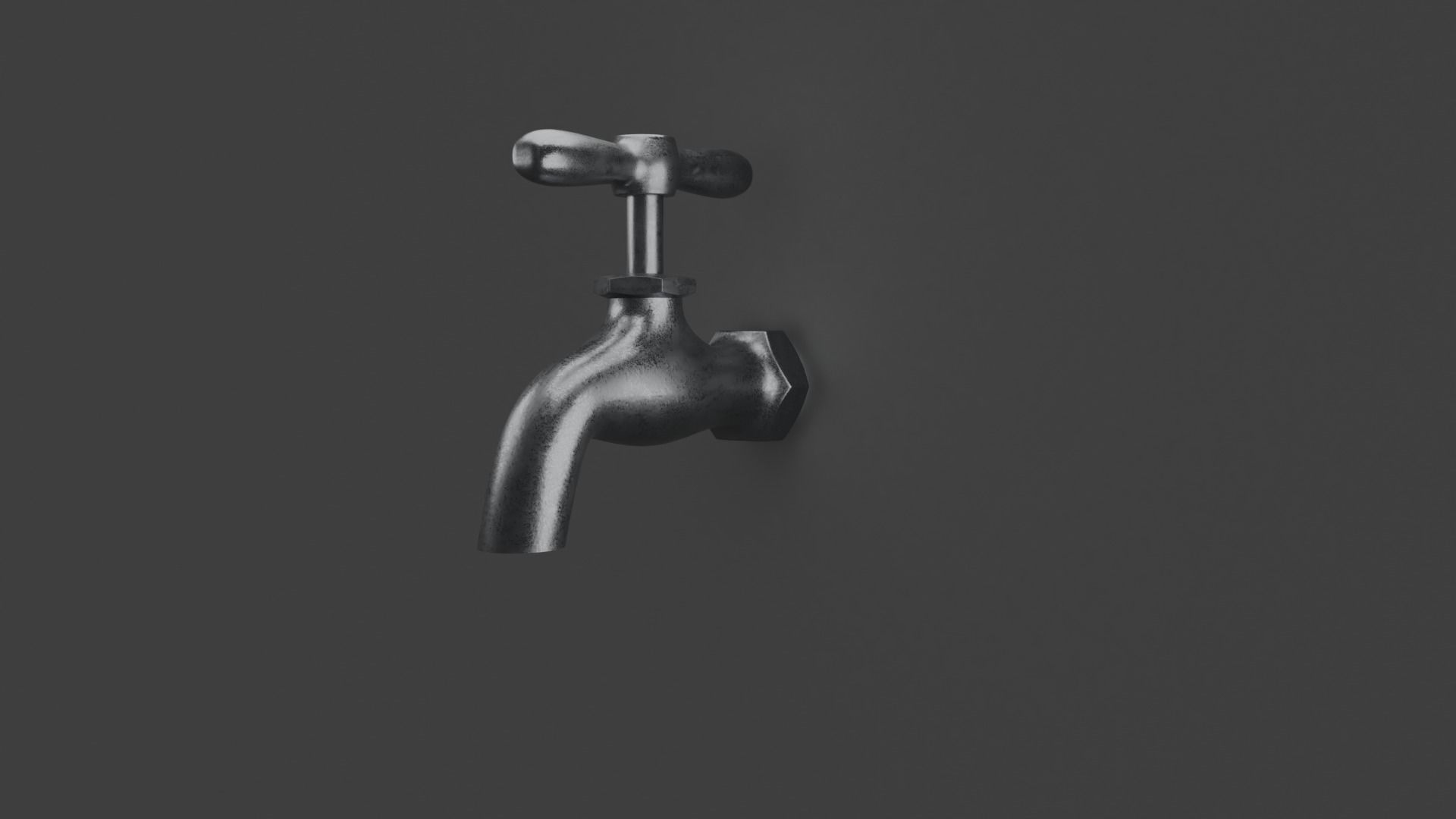 Tap model faucet on wall 3D model_3