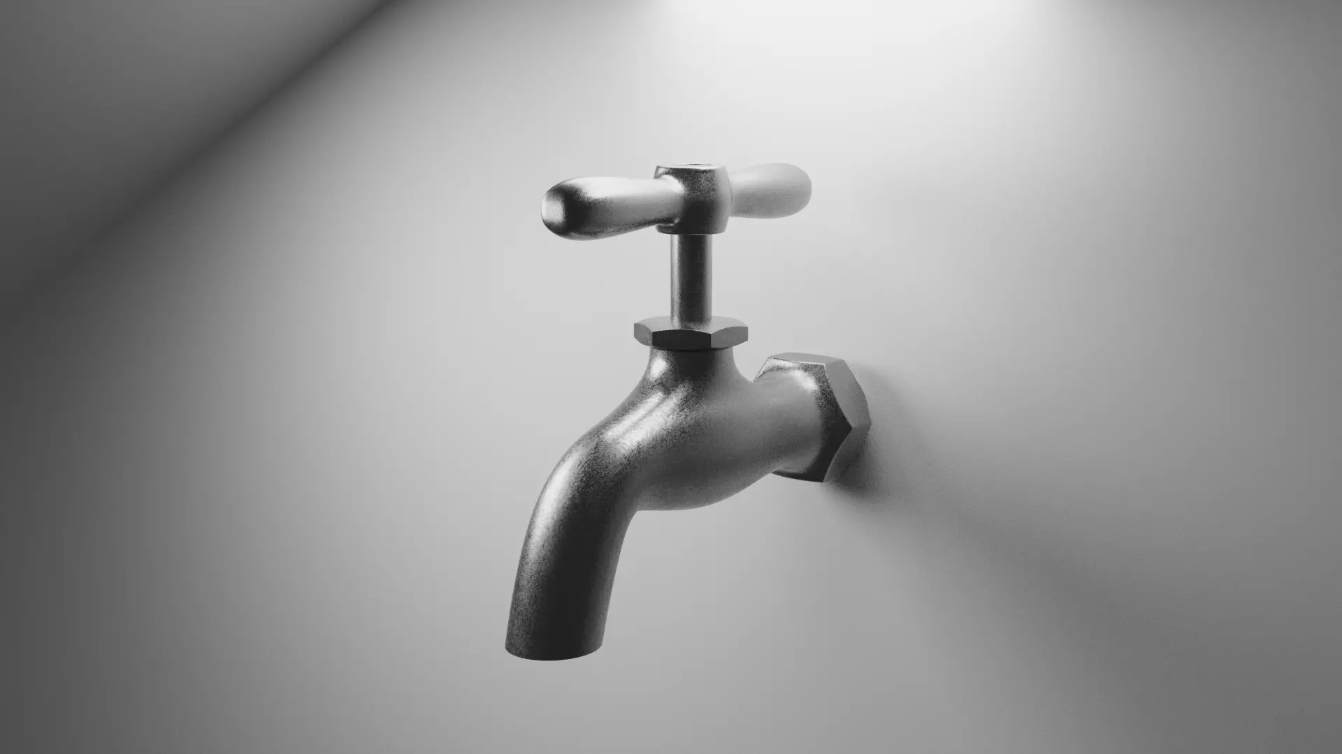 Tap model faucet on wall 3D model_0