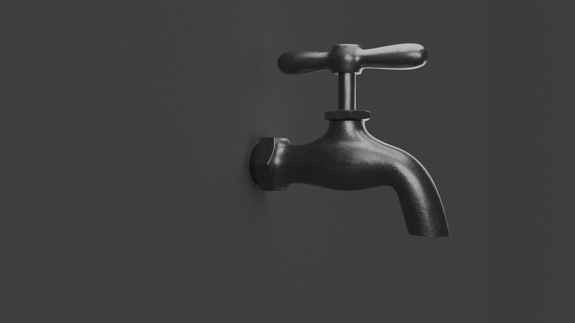 Tap model faucet on wall 3D model_2