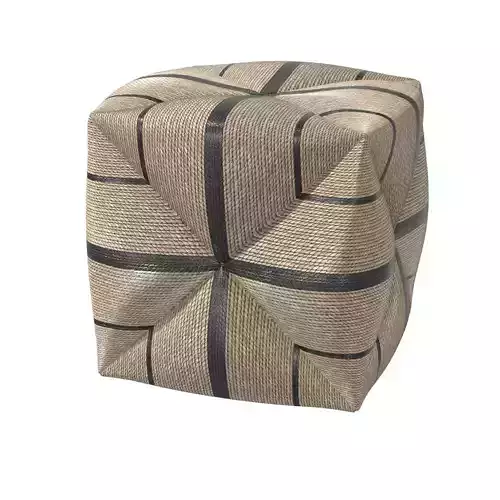 Palecek Fritz Rope Square Ottoman 3D model
