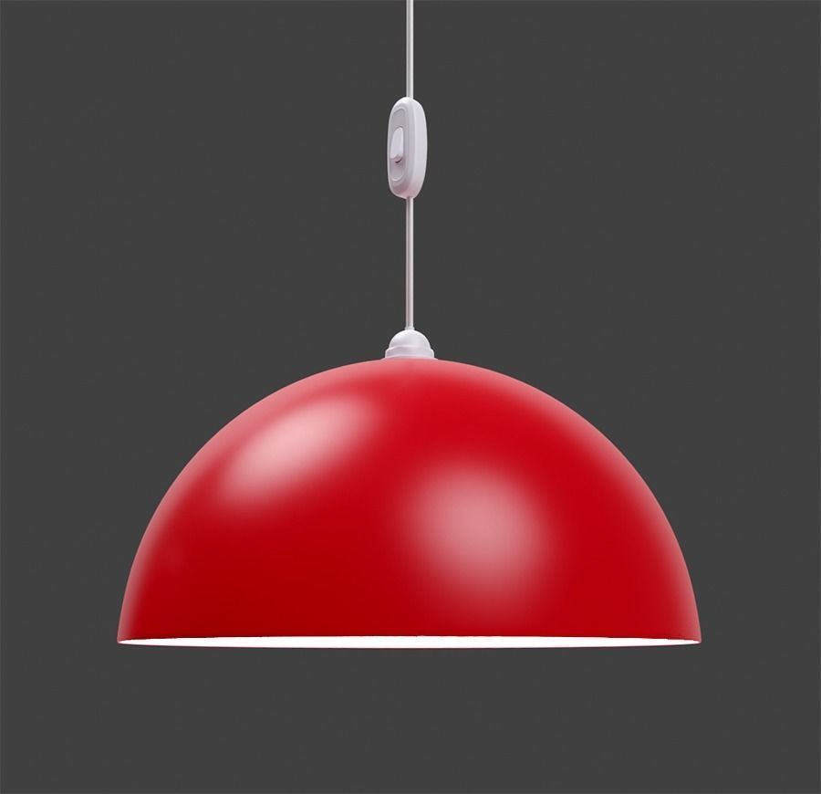Hanging lamp Low-poly 3D model_1
