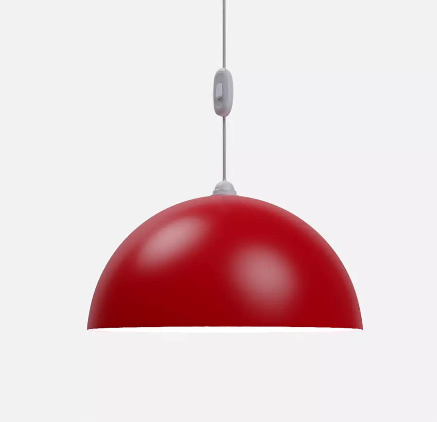 Hanging lamp Low-poly 3D model_0