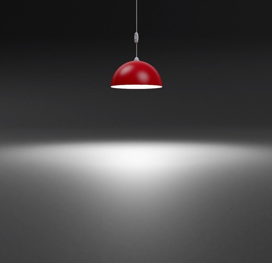 Hanging lamp Low-poly 3D model_2
