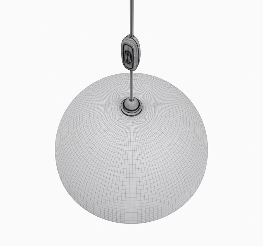 Hanging lamp Low-poly 3D model_7