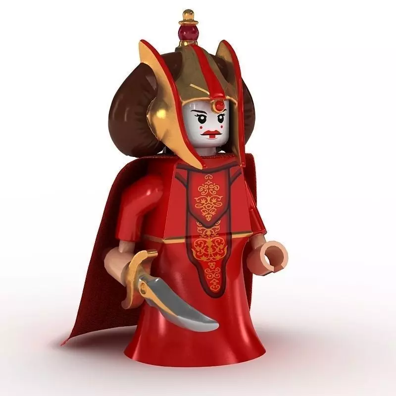 LEGO Minfigure Princess Amidala 3D model_0