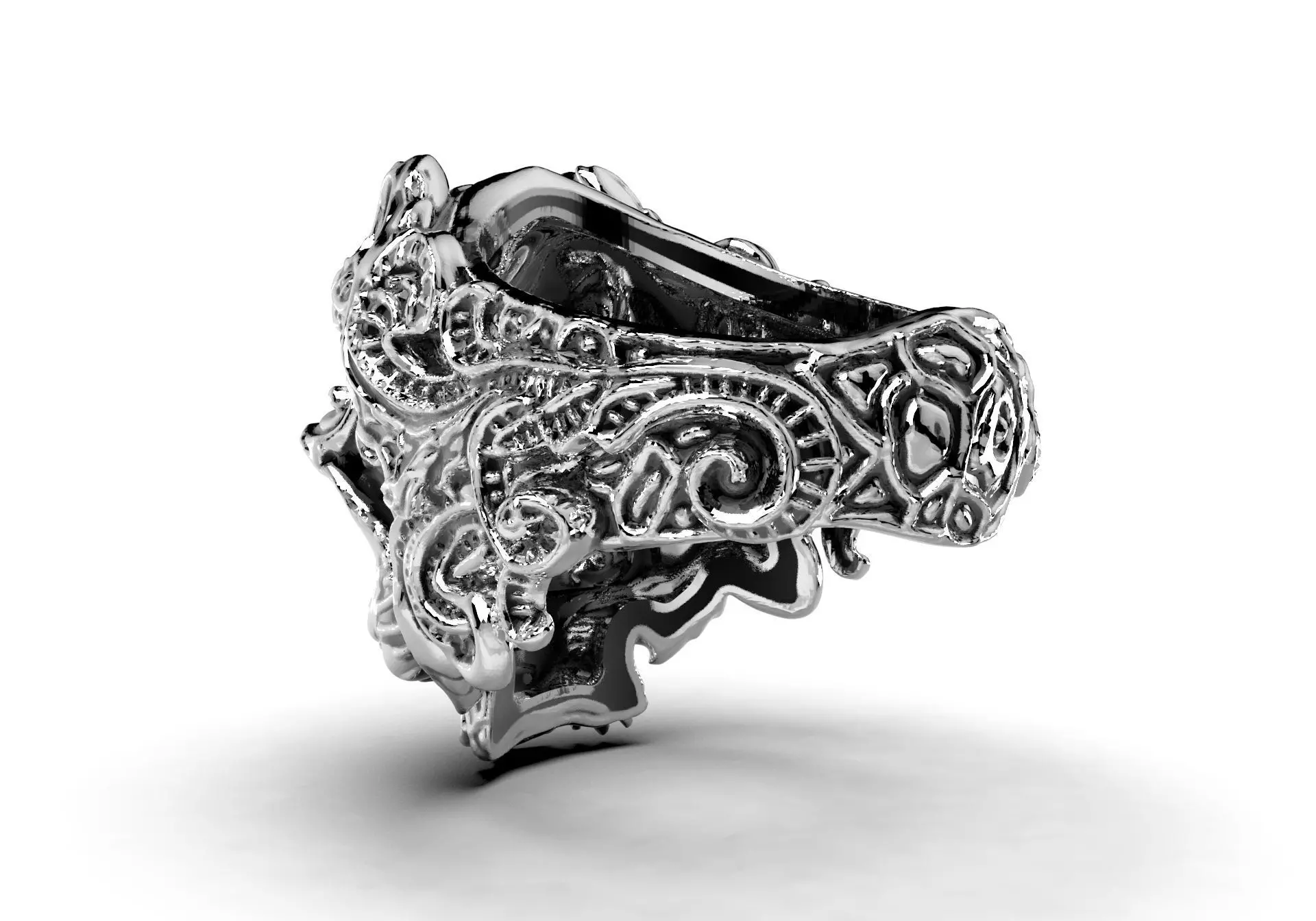 Gothic Skull Ring For Media Web Gaming Films And Store-GP9 3D model