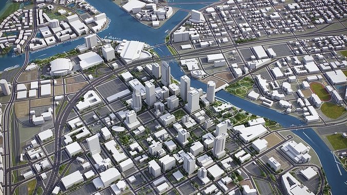 Tampa Low-poly 3D model 5