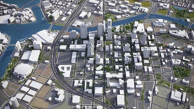 Tampa Low-poly 3D model 6