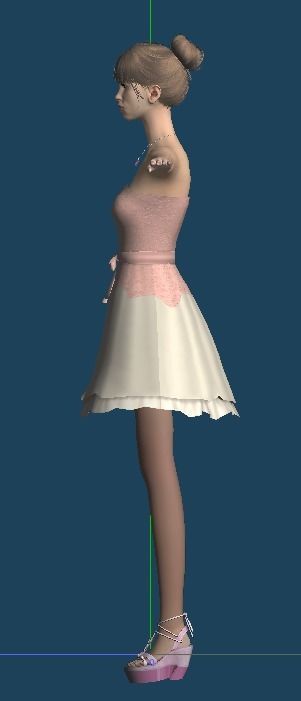 Unity Humanoid Model Female 025 Free 3D model_8