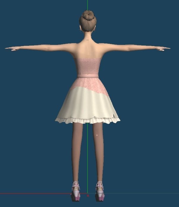 Unity Humanoid Model Female 025 Free 3D model_9