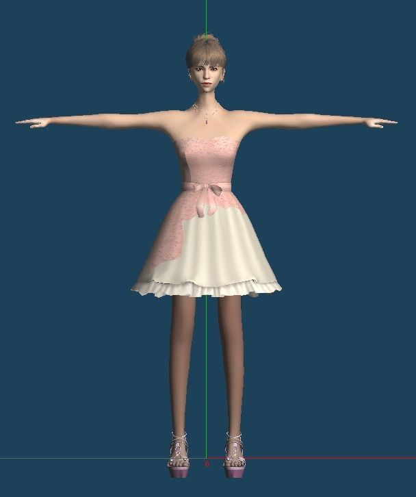 Unity Humanoid Model Female 025 Free 3D model_7