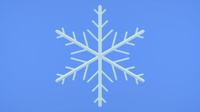 Winter - Weather Icon Low-poly 3D model