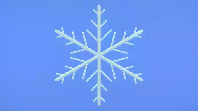 Winter - Weather Icon Low-poly 3D model