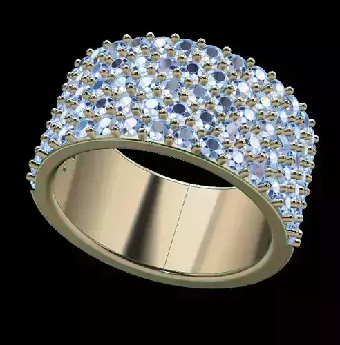 Diamond Cluster Fashion Band