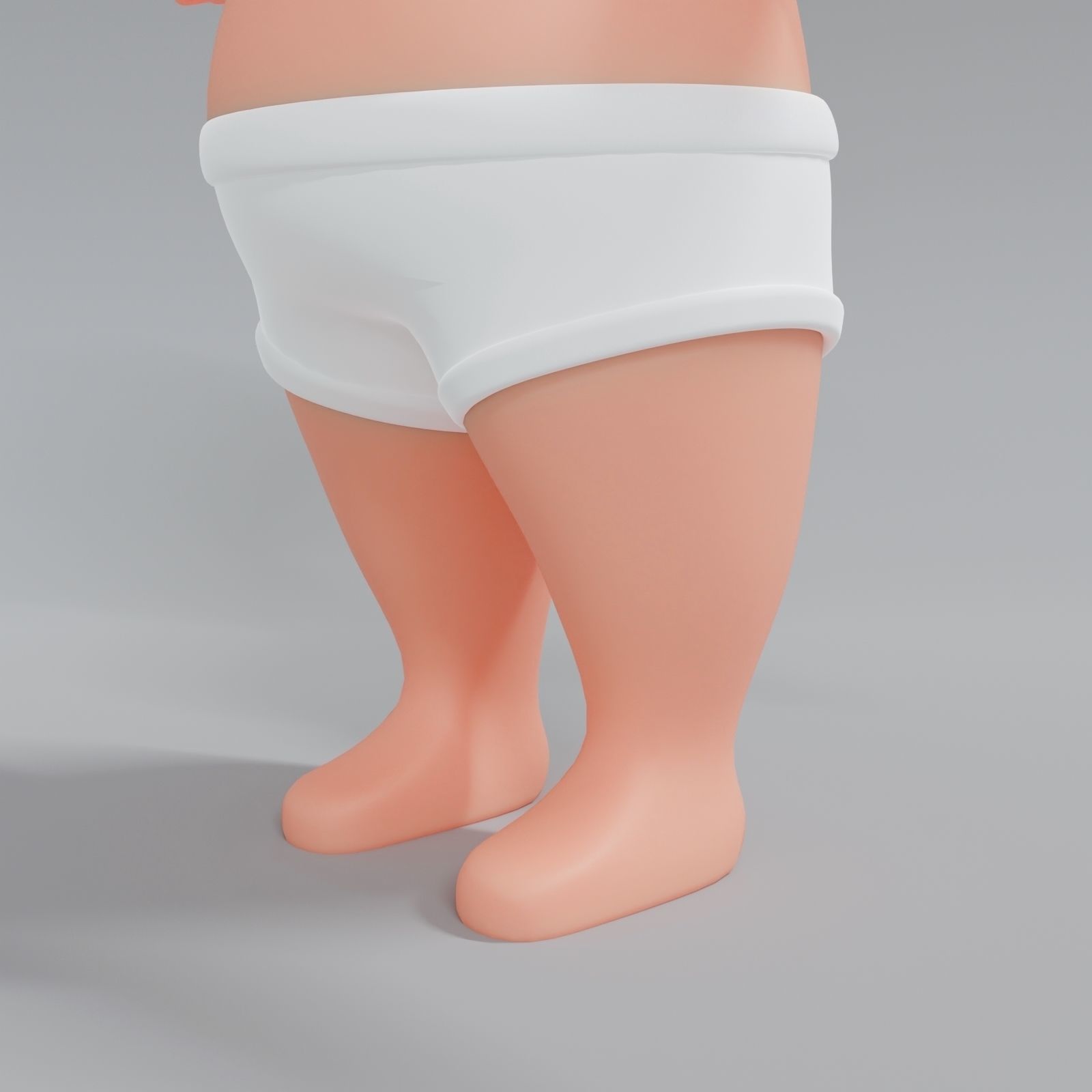 Low Poly Baby Child Character Low-poly 3D model_4
