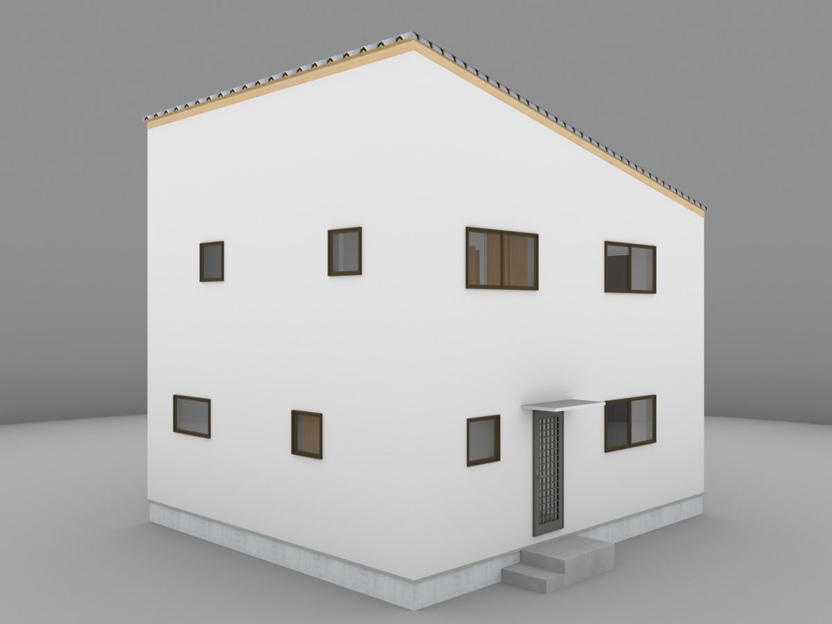 House model for background 13 Low-poly 3D model_6