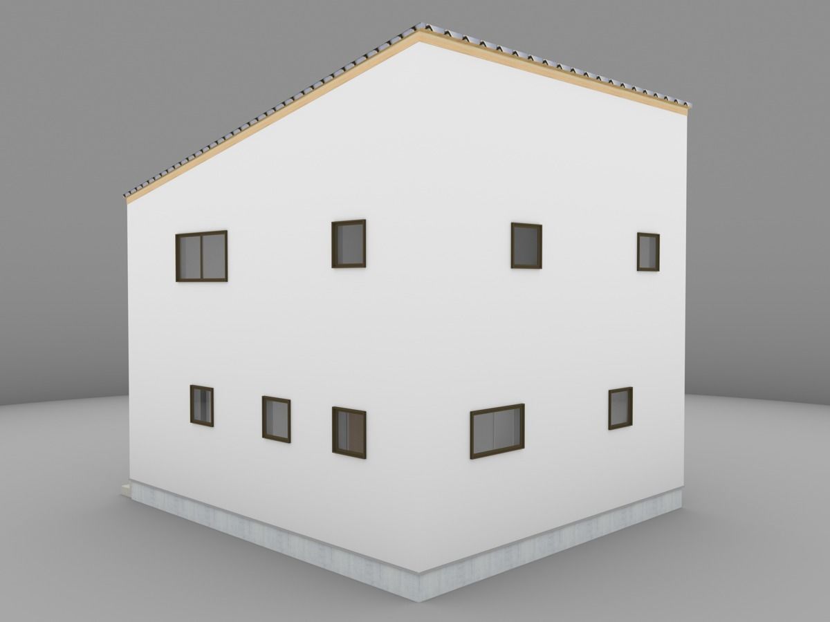 House model for background 13 Low-poly 3D model_4