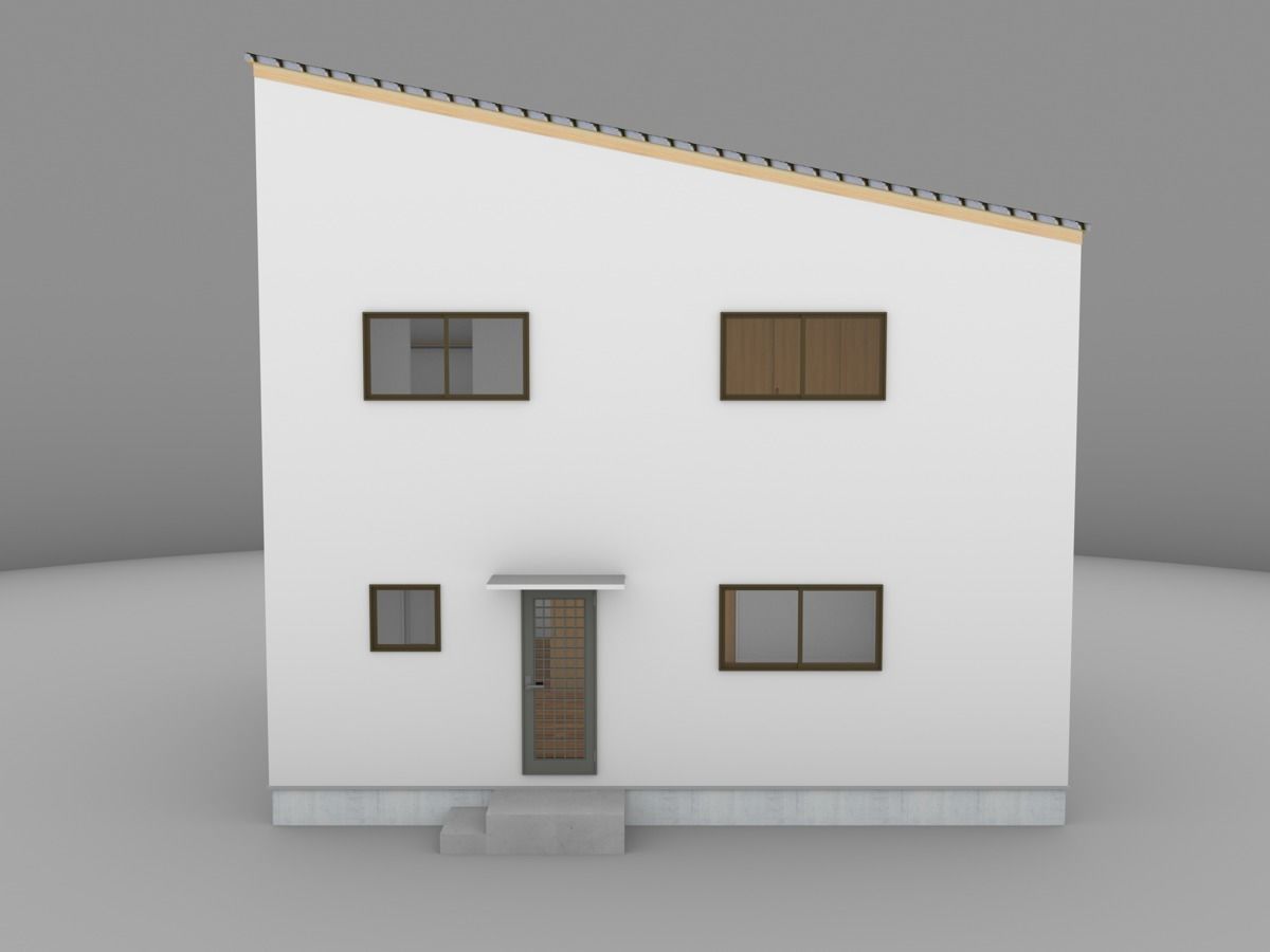 House model for background 13 Low-poly 3D model_7