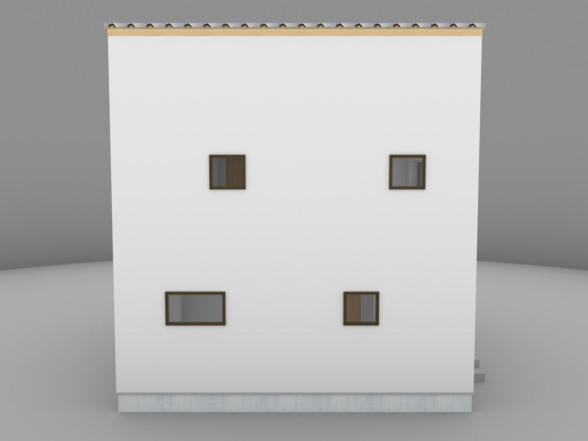 House model for background 13 Low-poly 3D model_5