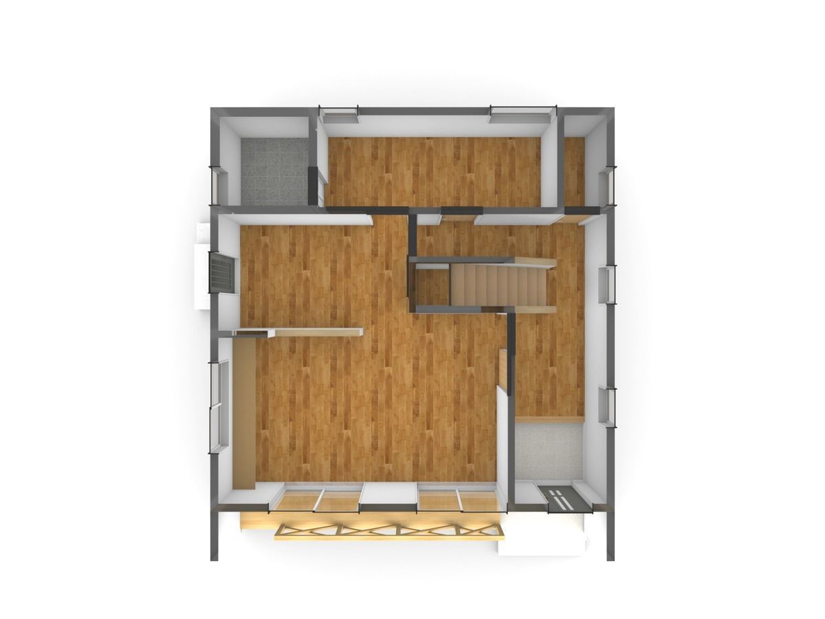 House model for background 13 Low-poly 3D model_8