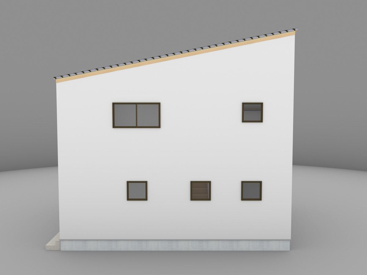 House model for background 13 Low-poly 3D model_3