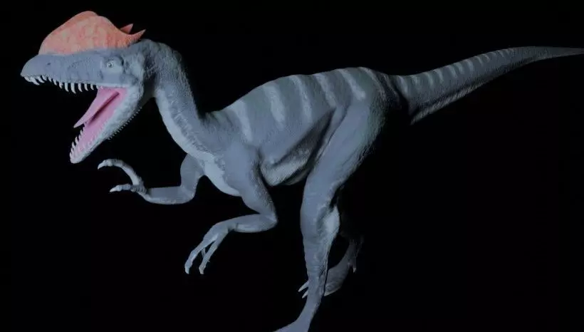 Dilohosaurus dinosaur 3D model_0