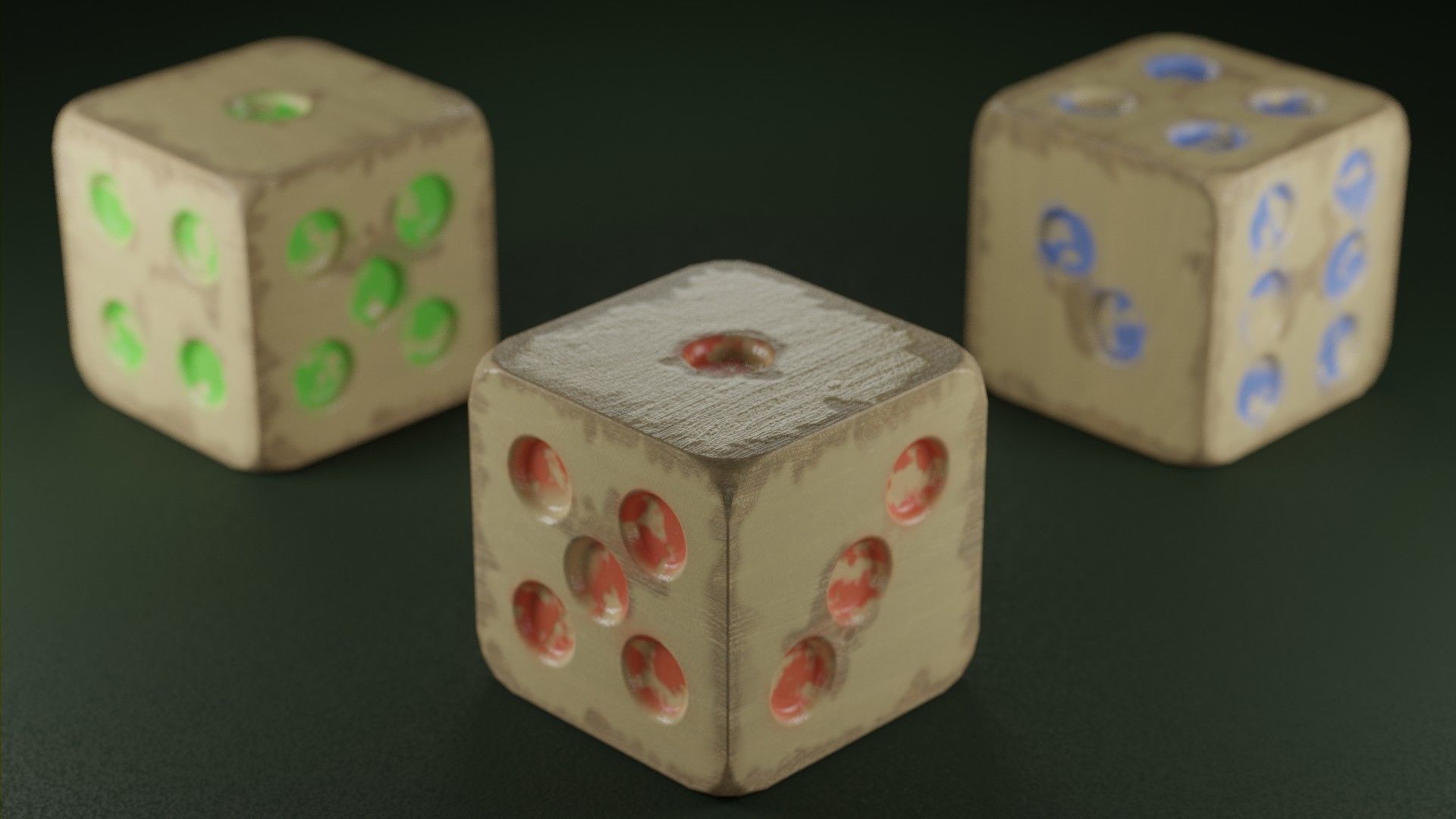 Dice used 3D model_1