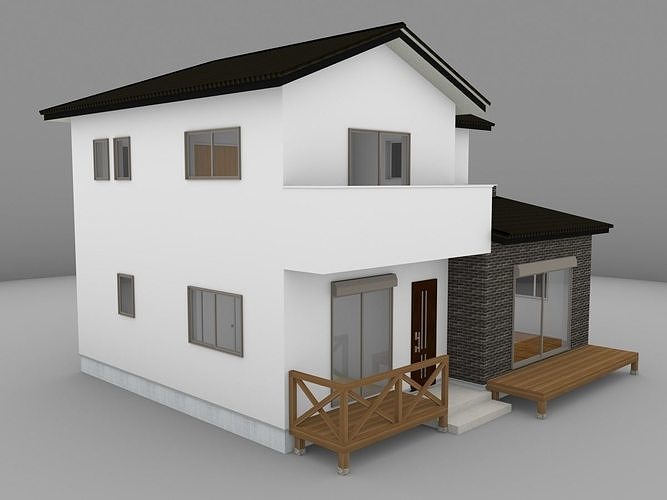 House model for background 16 Low-poly 3D model