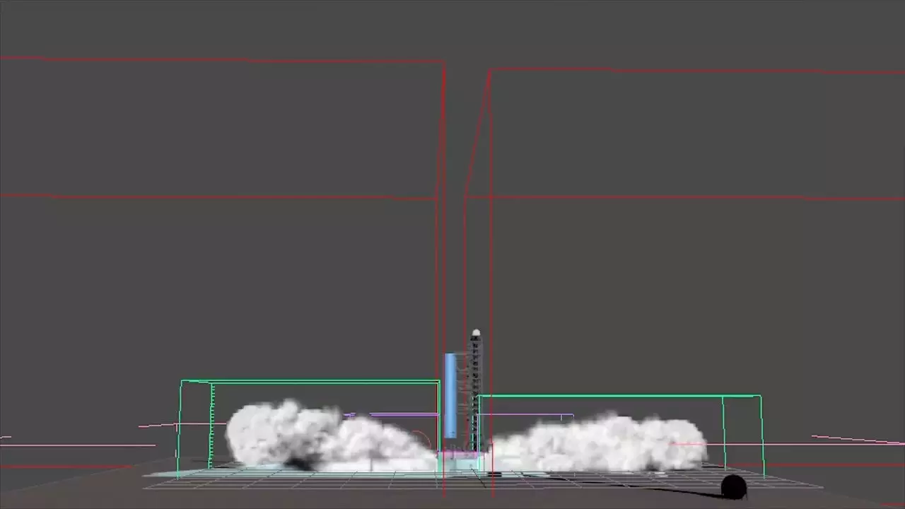 Starting Launch Scenes Low-poly 3D model