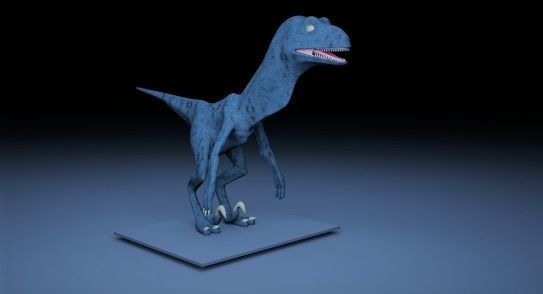 Veloraptor dinosaur 3D model_1